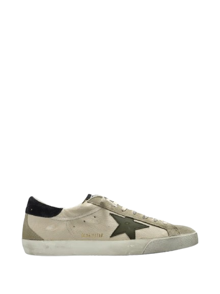 Golden Goose Superstar  CREAM/GREY/OLIVE GREEN/DARK BLUE